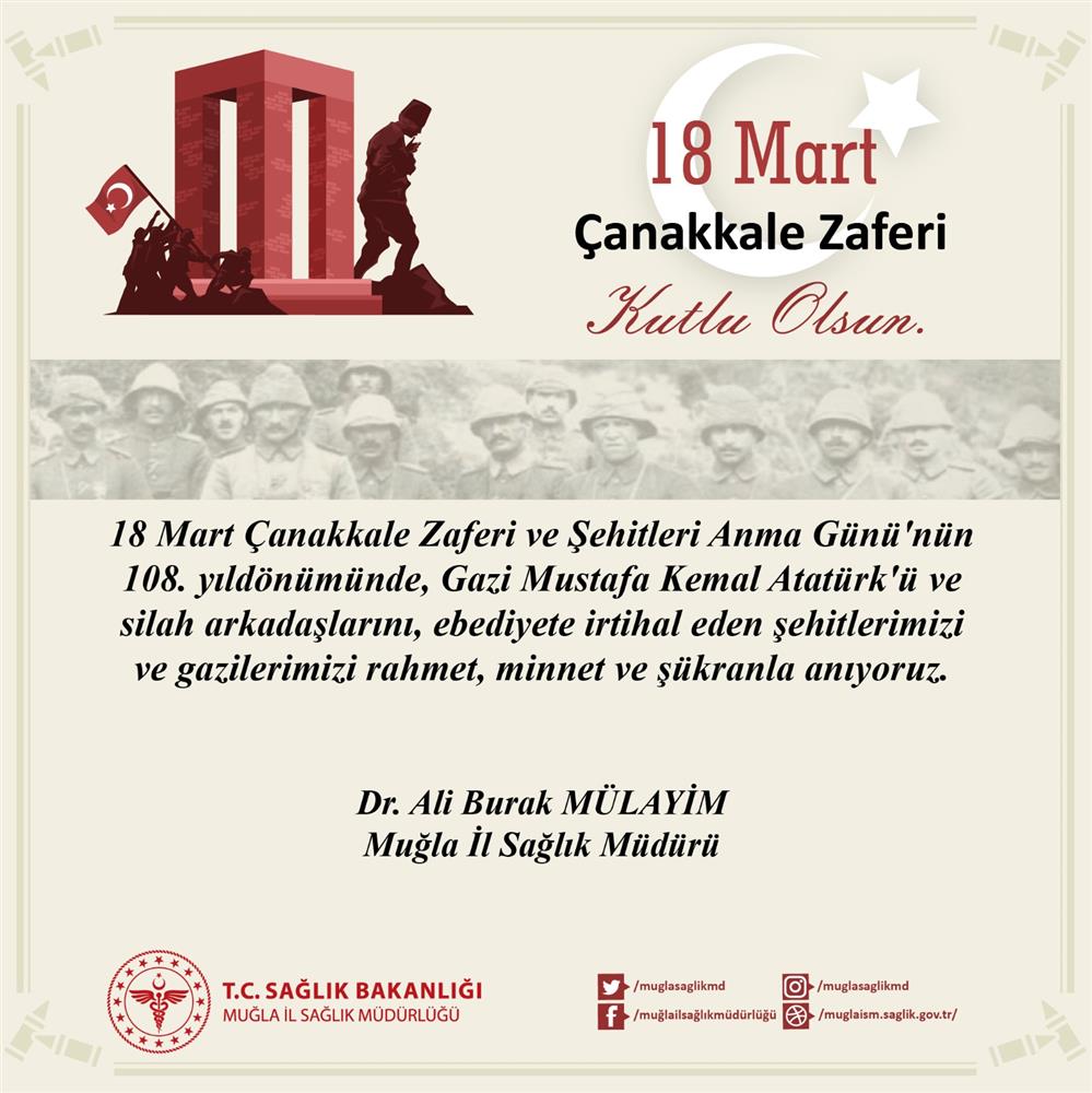 18 Mart  Çanakkale Zaferi Kutlu Olsun...